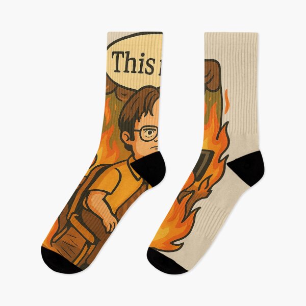 Item preview, Dwight Schrute “This Is Fine” Meme – The Office Crossover Parody designed and sold by GirlyPopped.