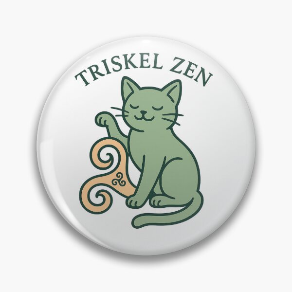 Item preview, Cat next to a triskel designed and sold by Triskelzen.
