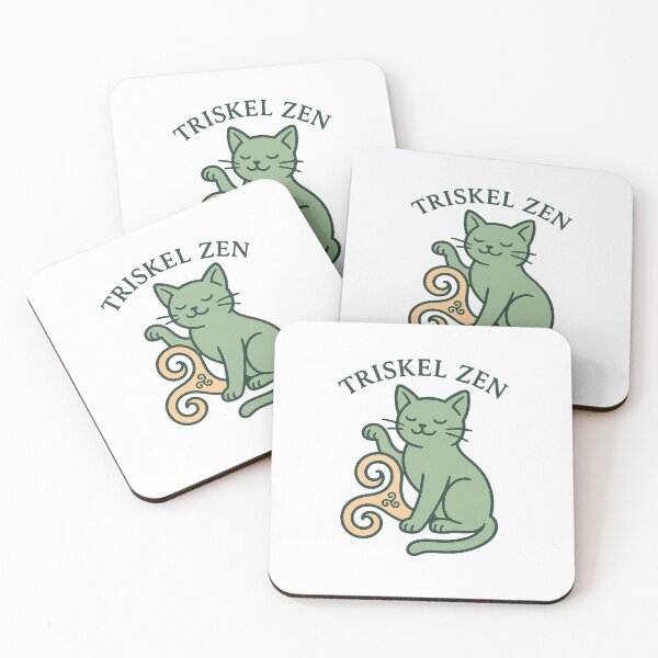 Item preview, Cat next to a triskel designed and sold by Triskelzen.