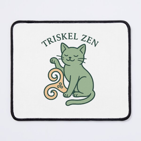 Item preview, Cat next to a triskel designed and sold by Triskelzen.