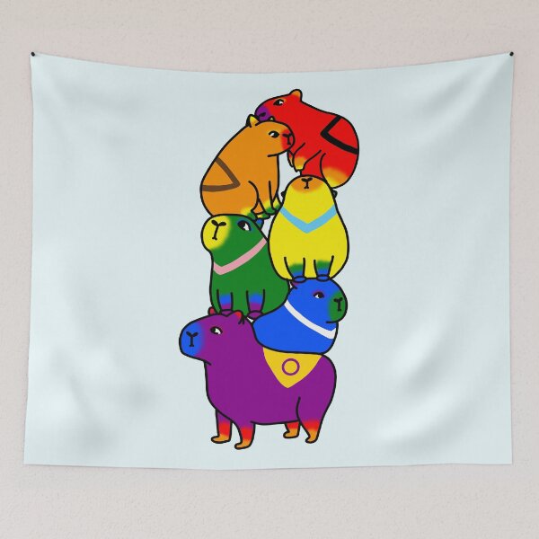Item preview, Intersex-Inclusive Pride Capybara designed and sold by chelsea125.