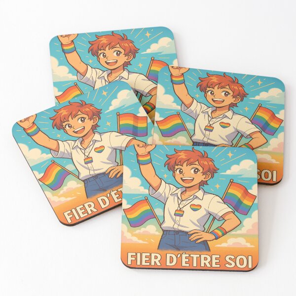 Item preview, Proud to be yourself – LGBTQ+ Manga Design designed and sold by placeit.