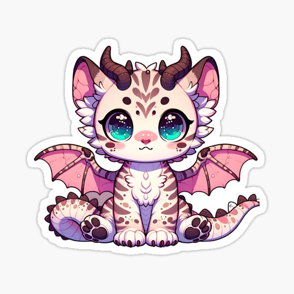 Item preview, Little Moat Monster Kawaii Fantasy Creature Dragon Hybrid Kitten designed and sold by 3rd Eye Perceptions.