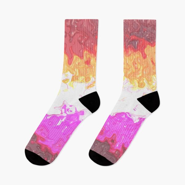 Item preview, Groovy Trippy Abstract Lesbian Pride Flag designed and sold by Chaos Queery.