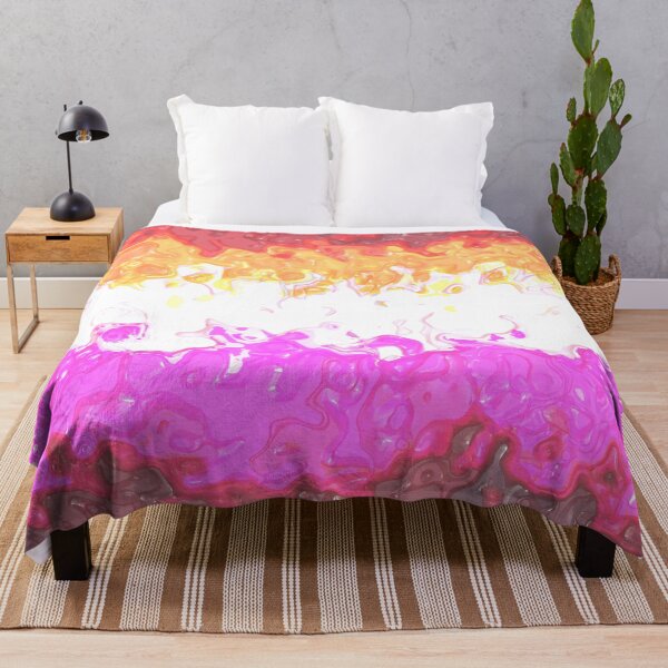 Item preview, Groovy Trippy Abstract Lesbian Pride Flag designed and sold by Chaos Queery.