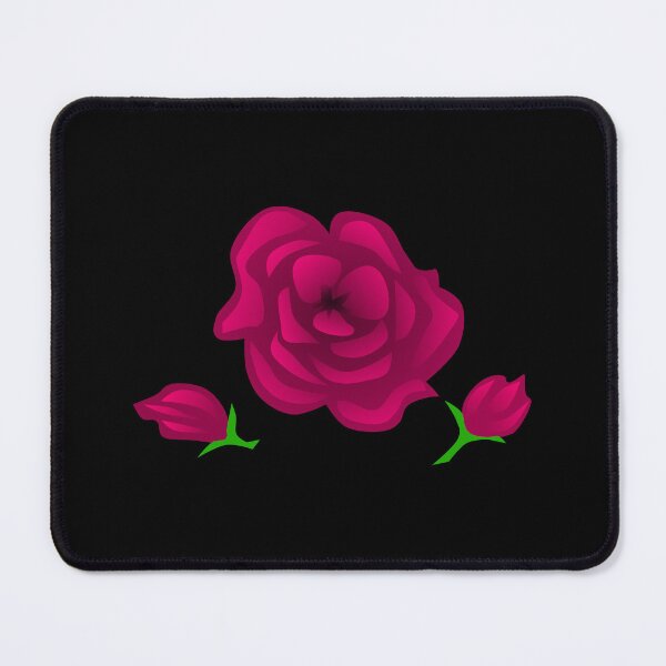 Item preview, Beautiful soft red rose with red buds and green leaves designed and sold by katecheerycake.