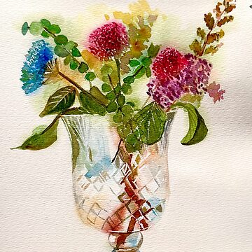 Artwork thumbnail, Vase of flowers by poojaPauArts