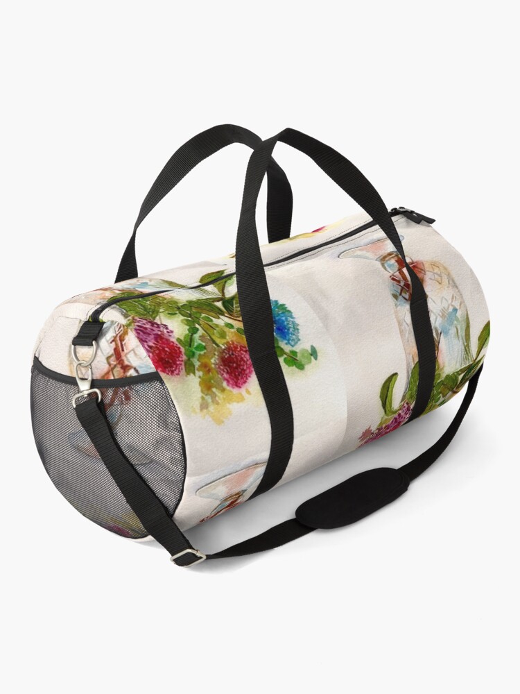 Thumbnail 2 of 3, Duffle Bag, Vase of flowers designed and sold by poojaPauArts.