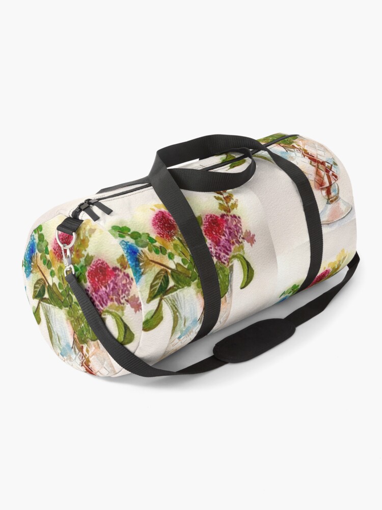 Thumbnail 1 of 3, Duffle Bag, Vase of flowers designed and sold by poojaPauArts.