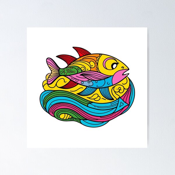Item preview, Colorful Fish Print – Sea Animal Art designed and sold by DariaCraft.