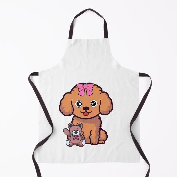 Item preview, Cute Brown Dog is holding its teddy bear designed and sold by Pet Station.
