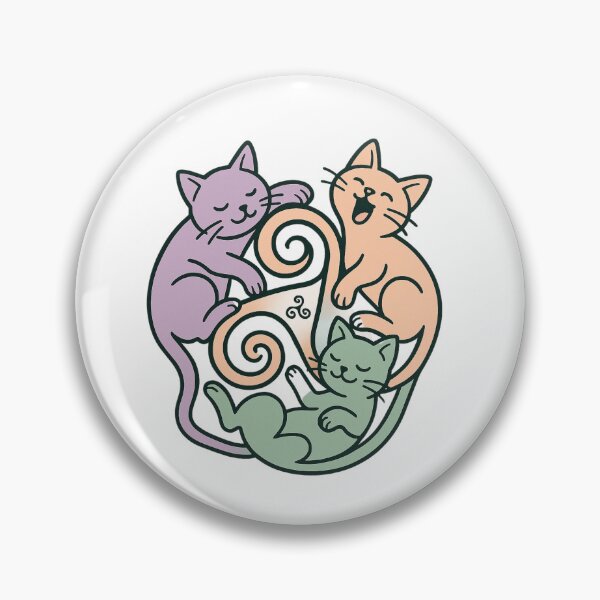 Item preview, cat round designed and sold by Triskelzen.