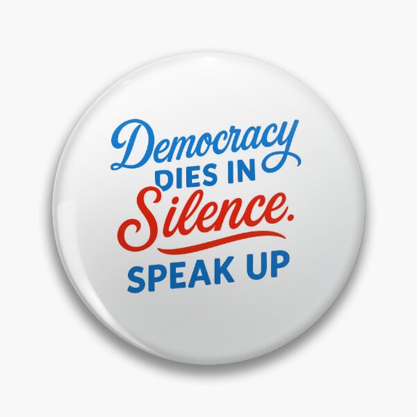 Item preview, Democracy Dies In Silence. Speak Up: Patriotic Protest Typography Art designed and sold by elynne9.