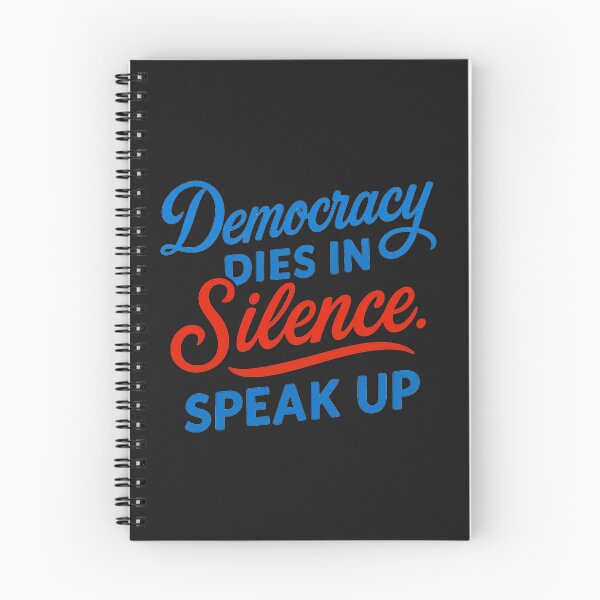 Item preview, Democracy Dies In Silence. Speak Up: Patriotic Protest Typography Art designed and sold by elynne9.