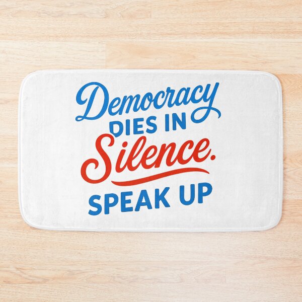 Item preview, Democracy Dies In Silence. Speak Up: Patriotic Protest Typography Art designed and sold by elynne9.