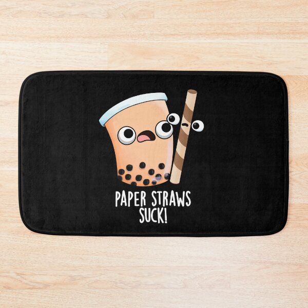 Item preview, Paper Straws Suck Funny Drink Pun (Dark BG) designed and sold by punnybone.