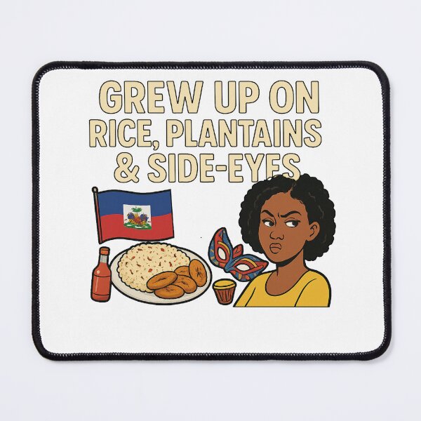 Item preview, Grew up on Rice, Plantains & Side-Eyes T-Shirt designed and sold by Francy Fits.