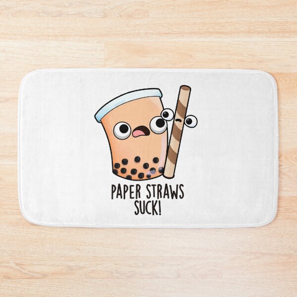 Item preview, Paper Straws Suck Funny Drink Pun  designed and sold by punnybone.