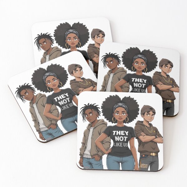 Item preview, They Not Like Us – Boondocks-Style Urban Rebellion Illustration v2 designed and sold by KriticalDesigns.