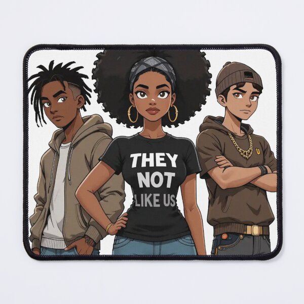 Item preview, They Not Like Us – Boondocks-Style Urban Rebellion Illustration v2 designed and sold by KriticalDesigns.