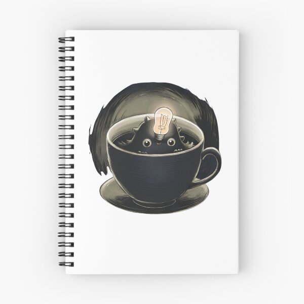 Item preview, Tiny Dark Monster Sitting in a Coffee Cup Illustration, Vintage art designed and sold by Pixcelcosmic.