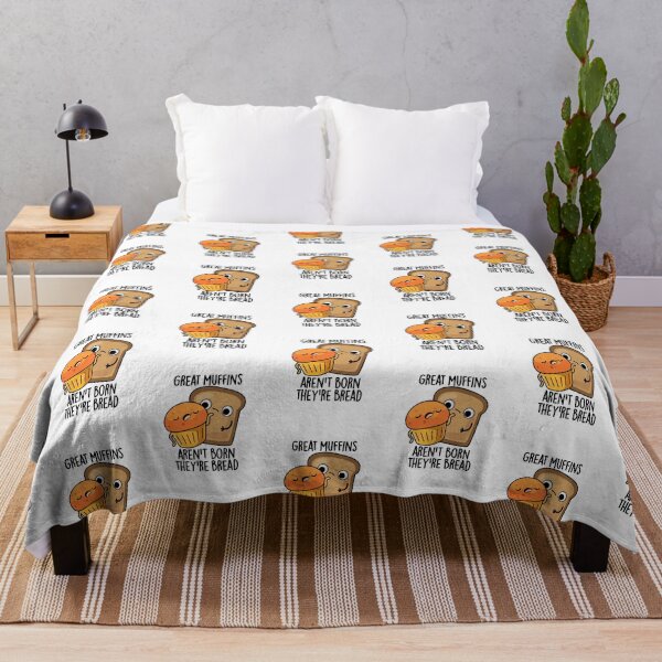 Item preview, Great Muffins Aren't Born They're Bread Funny Food Pun  designed and sold by punnybone.