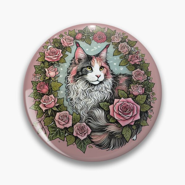 Item preview, Dilute Calico Maine Coon Cat designed and sold by FrictionMaxxing.