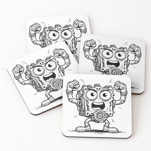 Item preview, Beast Mode Engine Block – Cartoon Muscle Car Character Design designed and sold by Alphakenon.
