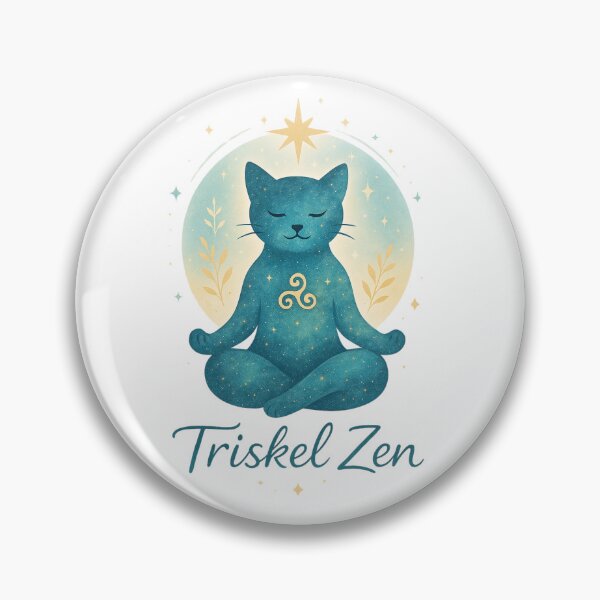Item preview, meditating cat designed and sold by Triskelzen.