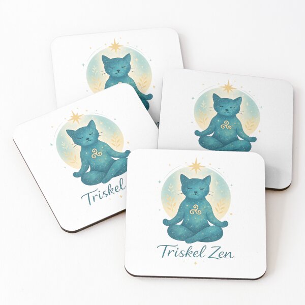 Item preview, meditating cat designed and sold by Triskelzen.