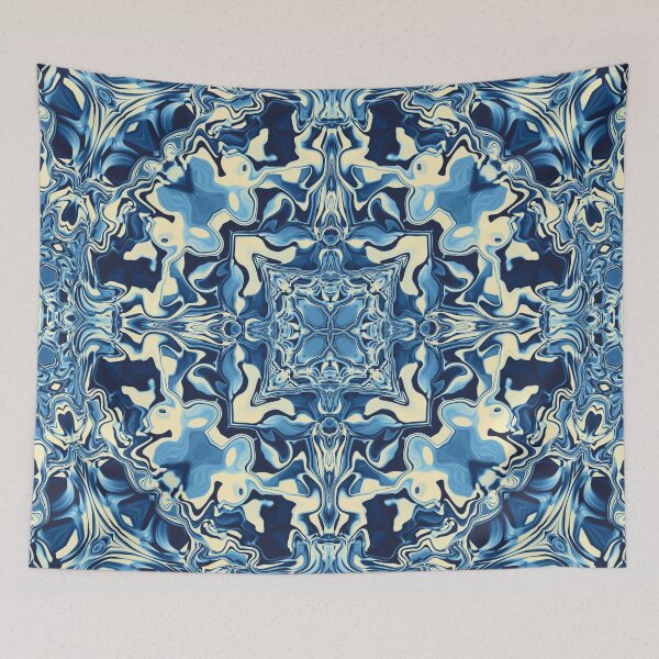Item preview, Liquefied Flow III - Blue Cream designed and sold by ifourdezign.