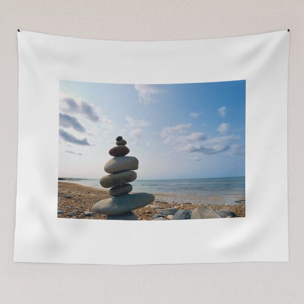 Item preview, Stone Balancing on the Beach at Lyme Regis designed and sold by Dorset Girl.