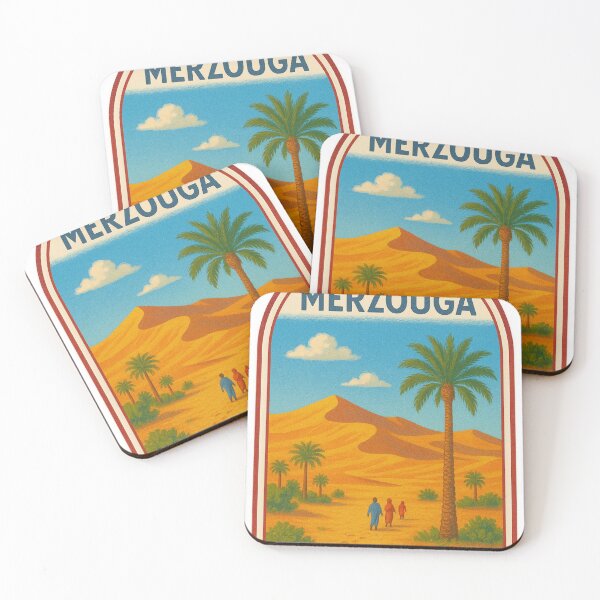 Item preview, Merzouga – Vintage Travel Poster of the Moroccan Sahara designed and sold by hlldz.