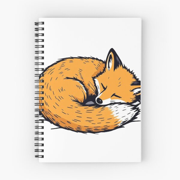 Item preview, Cozy Curled Fox - Minimal Line Art designed and sold by Little KAIJU.
