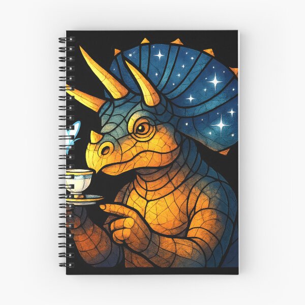 Item preview, Stained-Glass Triceratops tea cup designed and sold by AetherLightArt.