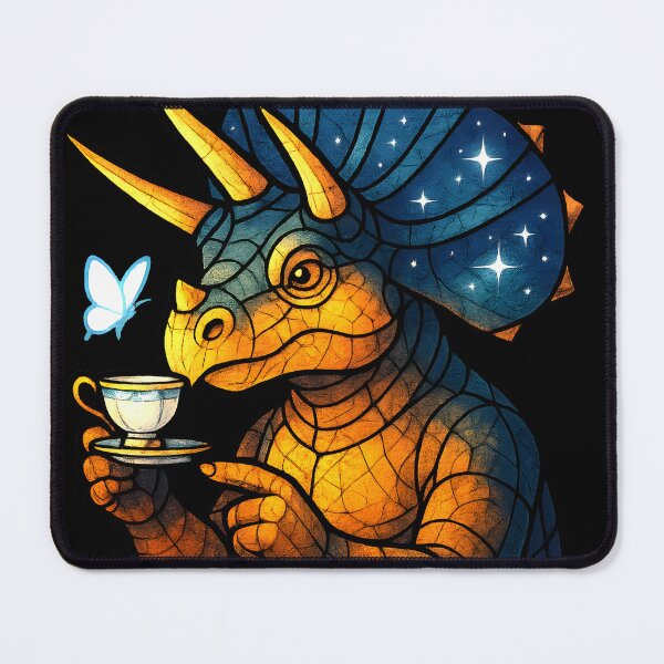 Item preview, Stained-Glass Triceratops tea cup designed and sold by AetherLightArt.