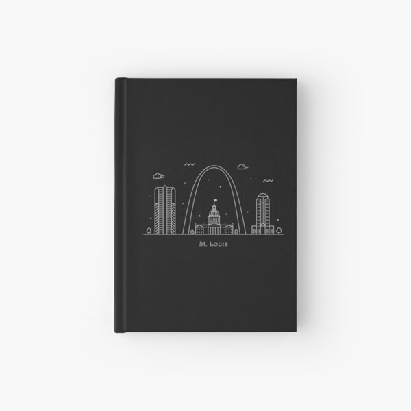 St. Louis Skyline Minimal Line Art Poster Hardcover Journal