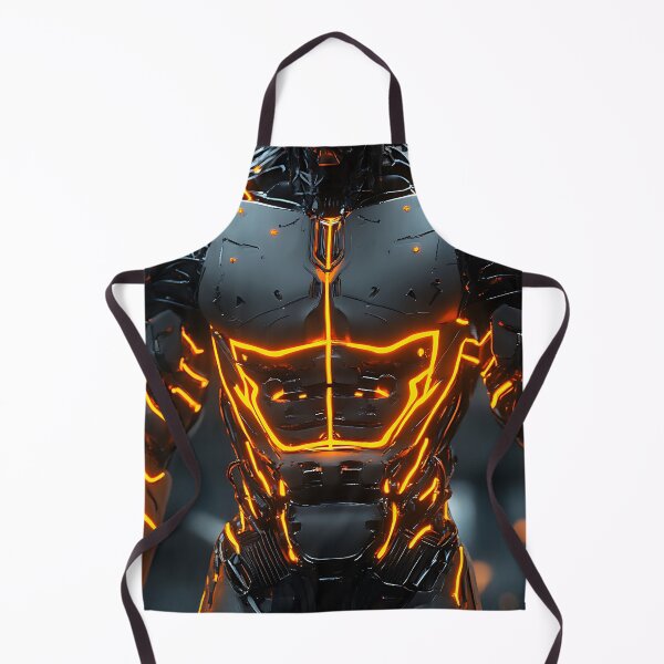 Aperçu de l'œuvre Cyberpunk Cyborg Orange Néon créée et vendue par hyproinc.
