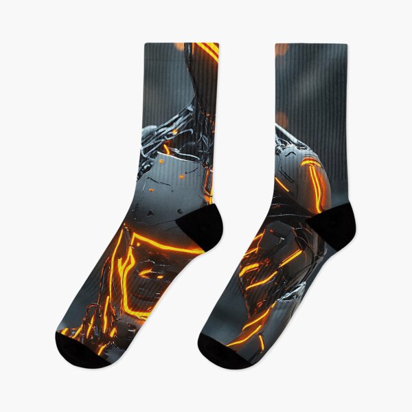 Item preview, Cyberpunk Cyborg Orange Neon designed and sold by hyproinc.