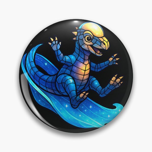 Item preview, Stained-Glass Pachycephalosaurus waterslide designed and sold by AetherLightArt.