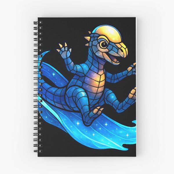 Item preview, Stained-Glass Pachycephalosaurus waterslide designed and sold by AetherLightArt.