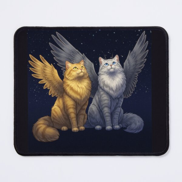 Item preview, Celestial Winged Cats Under Starry Night Sky designed and sold by SammyMorry.