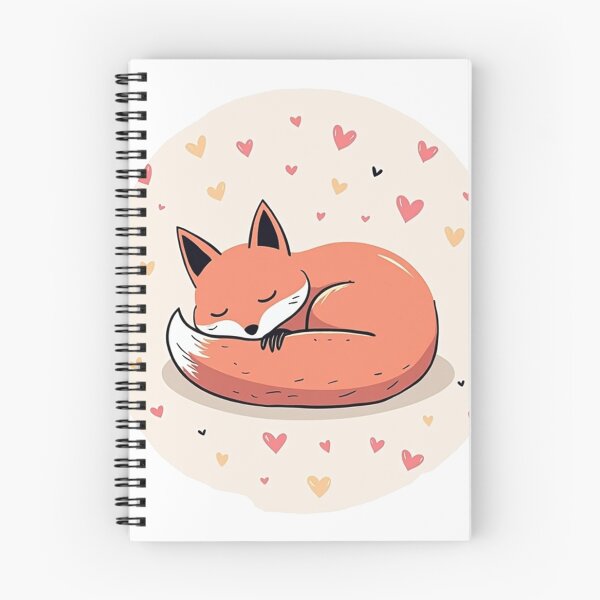 Item preview, Cozy Curled Fox - Minimal Line Art designed and sold by Little KAIJU.