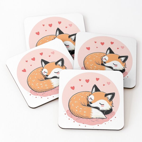 Item preview, Cozy Curled Fox - Minimal Line Art designed and sold by Little KAIJU.