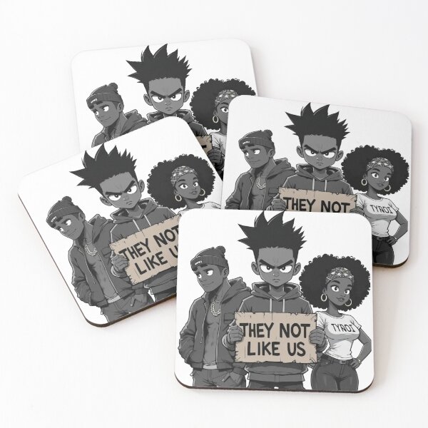 Item preview, They Not Like Us – Boondocks-Style Urban Rebellion Illustration v3 designed and sold by KriticalDesigns.