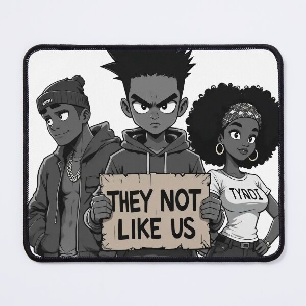 Item preview, They Not Like Us – Boondocks-Style Urban Rebellion Illustration v3 designed and sold by KriticalDesigns.
