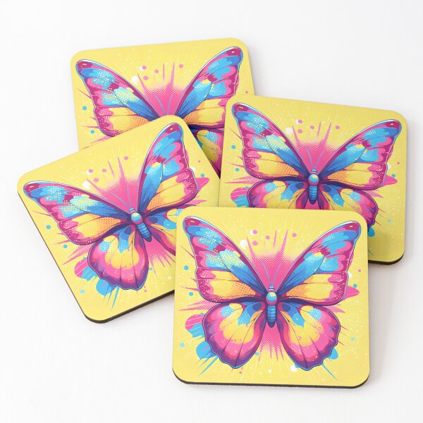 Item preview, Pop Art Butterfly – Vibrant Comic Style Symmetry designed and sold by Windy-market.
