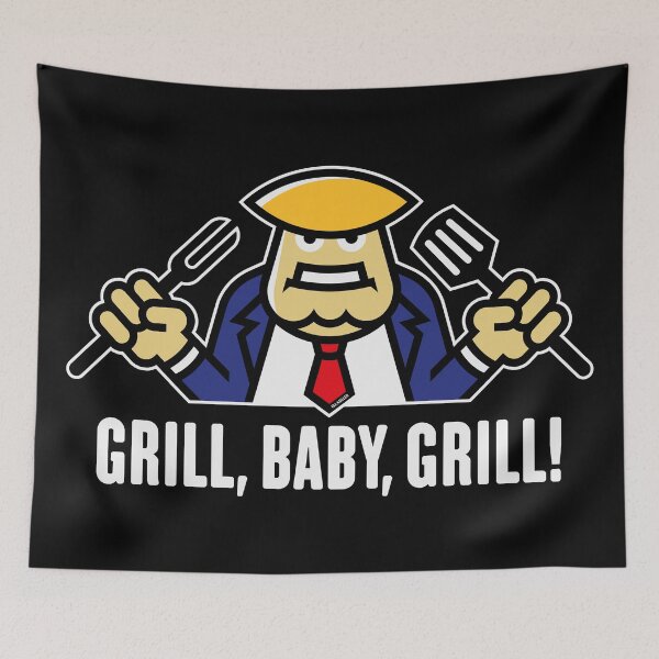 Artikelvorschau, Donald Trump – Grill, Baby, Grill! (Grillen / Barbecue / BBQ / NEG) entworfen und verkauft von Roderix.