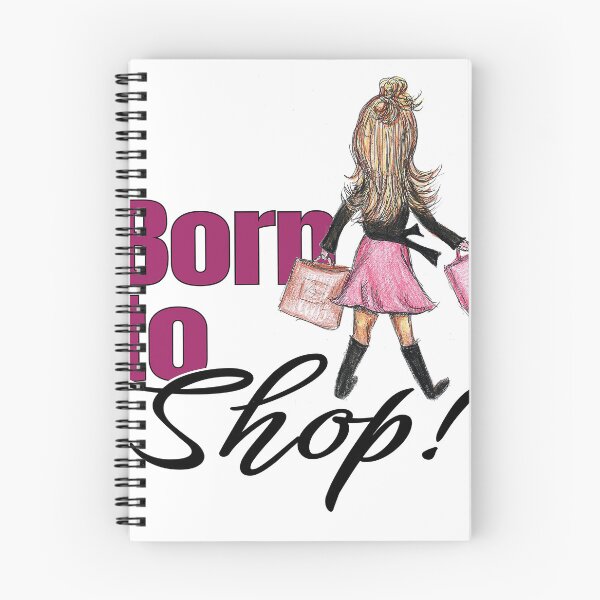 Item preview, Born To Shop Girl Shopping designed and sold by Freshinkshop.