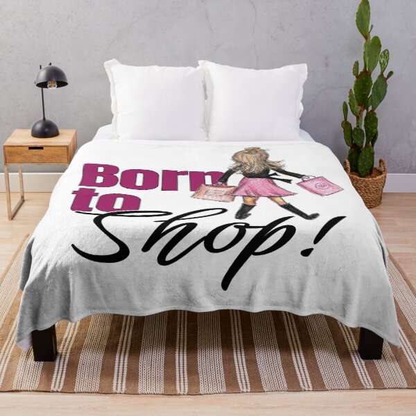 Item preview, Born To Shop Girl Shopping designed and sold by Freshinkshop.